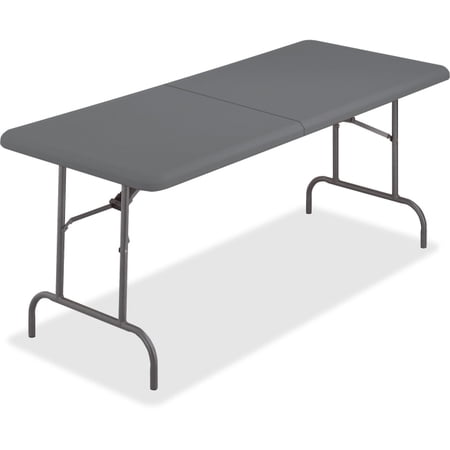 Iceberg IndestrucTable TOO Center-Folding Table, 1200 Series, 30" x 60", Charcoal