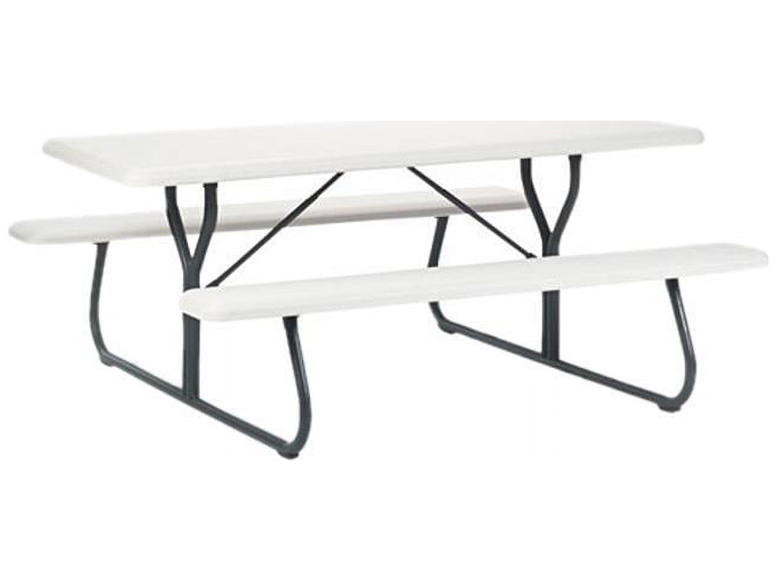 Iceberg 65923 IndestrucTable TOO 1200 Series Resin Picnic Table, 72w x 30d, Platinum - image 1 of 2
