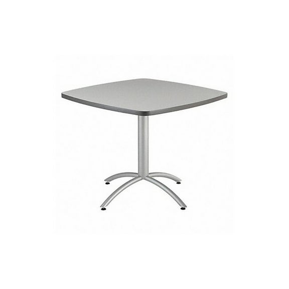 Iceberg CaféWorks Café Table, 42" Square, Gray