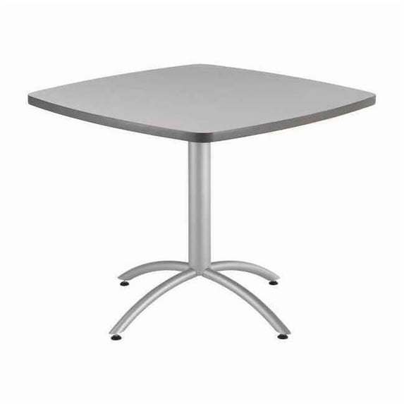 Iceberg CaféWorks Café Table, 42" Square, Gray