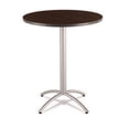 thumbnail image 1 of Cafeworks Table, Bistro-Height, Round Top, 36" Dia X 30"H, Walnut/Silver, 1 of 3