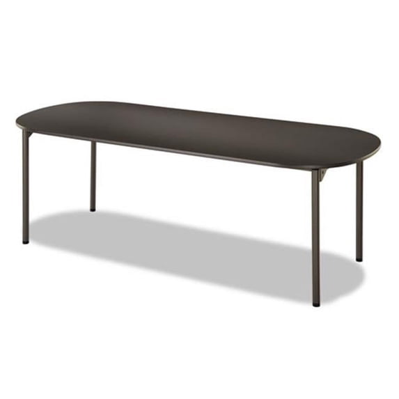 Iceberg Enterprise 65841 Maxx Legroom Racetrack Folding Table, 84w x 36d x 29-1/2h, Graphite/Charcoal