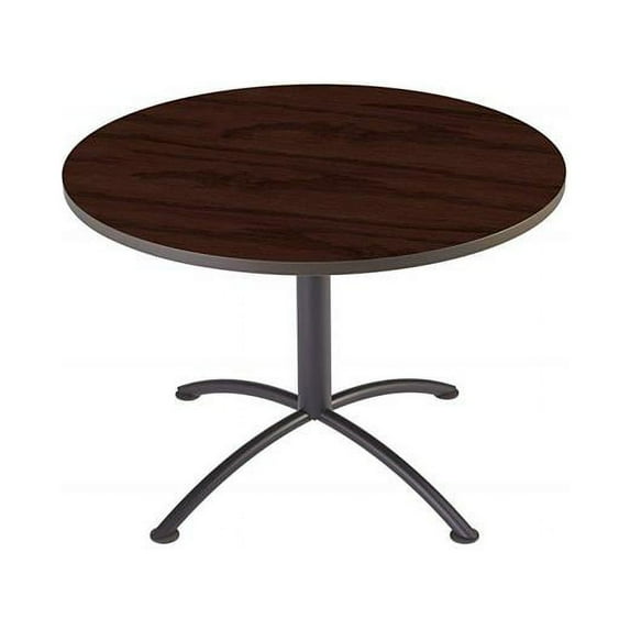 Iceberg Enterprise 69738 42 dia. x 29 in. iLand Table, Contour with Round Seated Style - Mahogany & Black