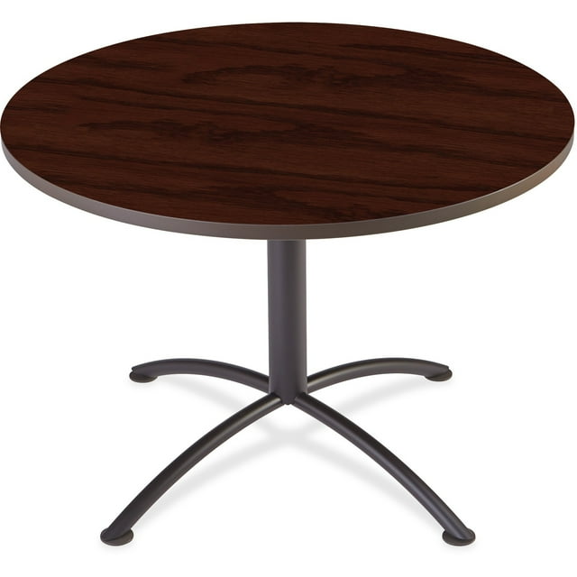 Iceberg Enterprises Iland Table, Contour, Round Seated Style, 42" X 29", Mahogany/black