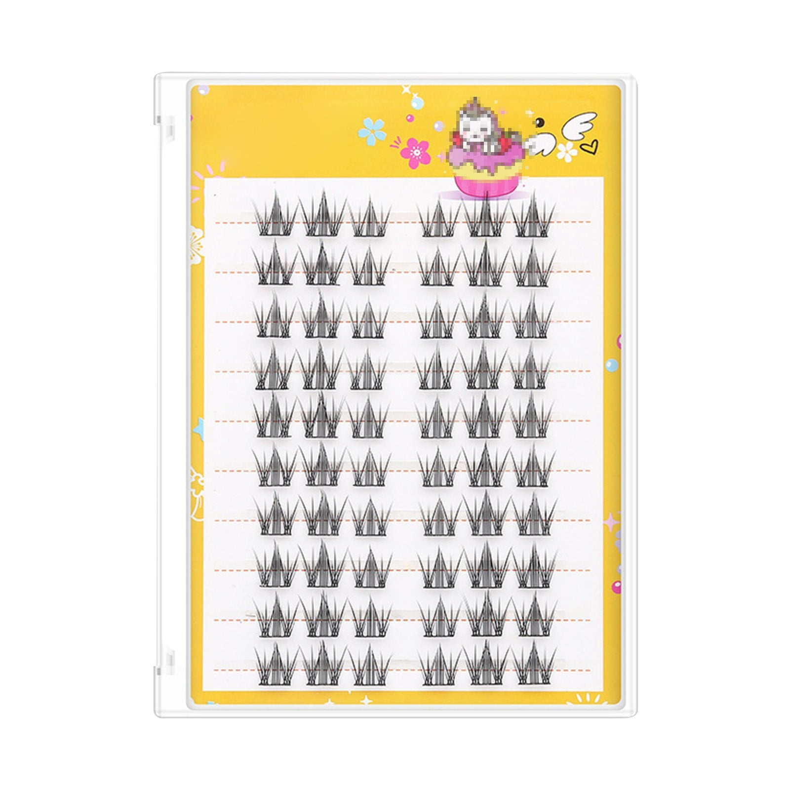 Iceberg Flower False Eyelashes 10 In Hard Large Flower Roll Segmented