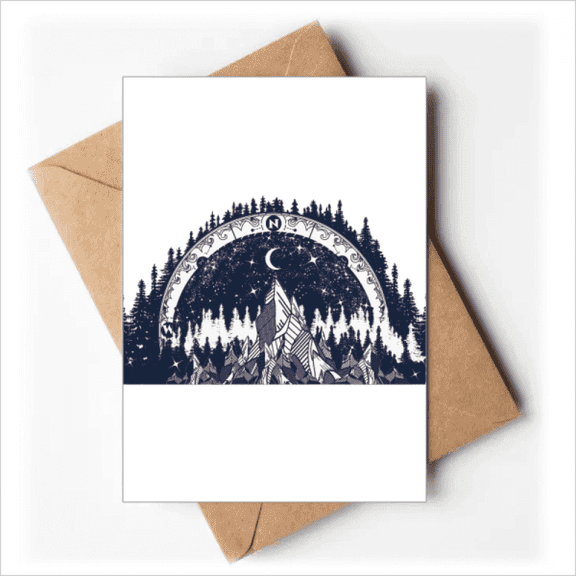 Iceberg Forest Moon Art Pattern Greeting Cards You are Invited Invitations