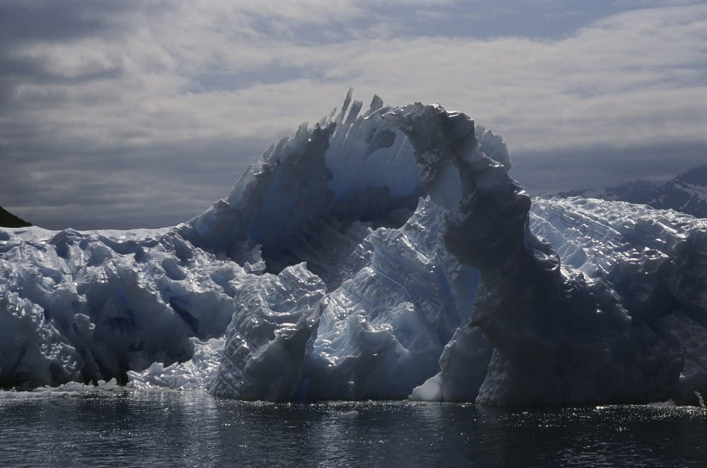 Iceberg In Front Of The Columbia Glacier Prince William Sound Alaska Canvas Art - Bill Rome Design Pics (17 x 11)