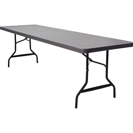 Iceberg Indestruc-Table Commercial Folding Table, Long Table, Charcoal Gray