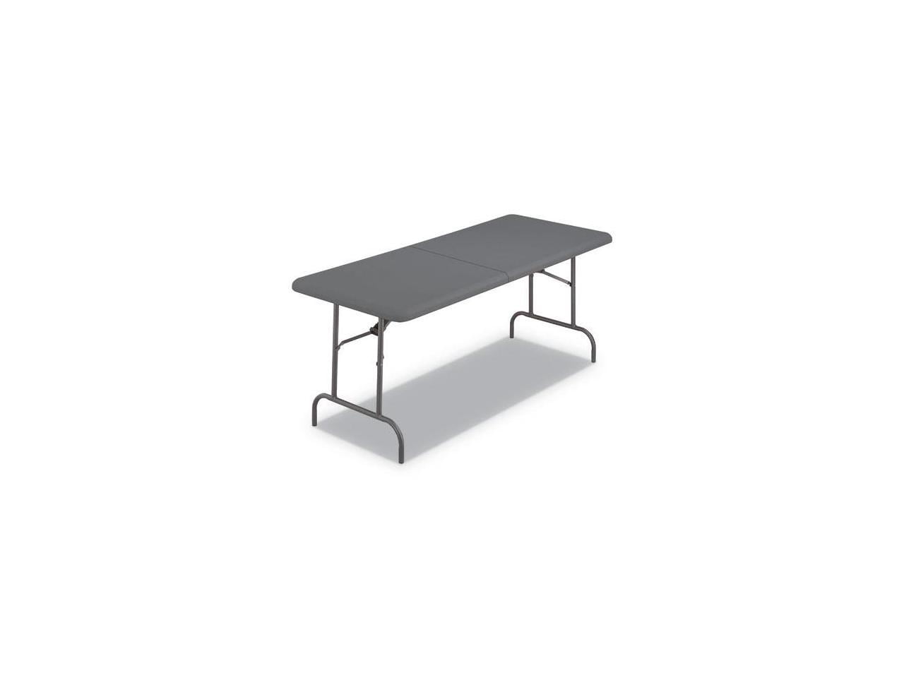 Charcoal Gray 72" Lightweight Bi-Fold Multipurpose Table
