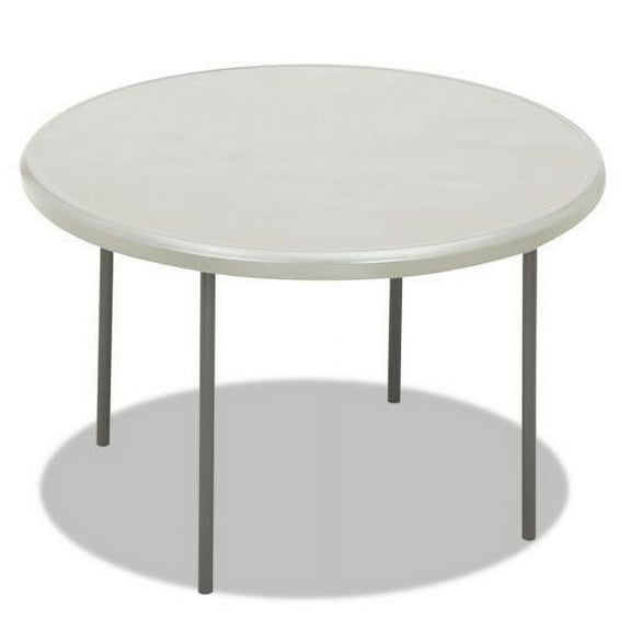 Iceberg IndestrucTable Classic Folding Table, 48" dia x 29"h, Platinum