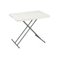 Iceberg IndestrucTable Classic Personal Folding Table, 30 x 20 x 25 to 28 High, Platinum