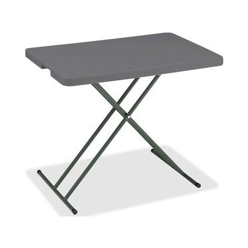 Charcoal IndestrucTable 30'' Adjustable Folding Utility Table