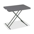 thumbnail image 1 of Iceberg IndestrucTable TOO Personal Folding Table Rectangle Top - X-shaped Base - 30" Table Top Length x 20" Table Top Width - 28" Height - Charcoal, 1 of 4