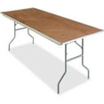 thumbnail image 1 of Iceberg Natural Plywood Rectangular Folding Table - Rectangle Top - Folding Base - 30" Table Top Width x 96" Table Top Depth x 0.75" Table Top, 1 of 2