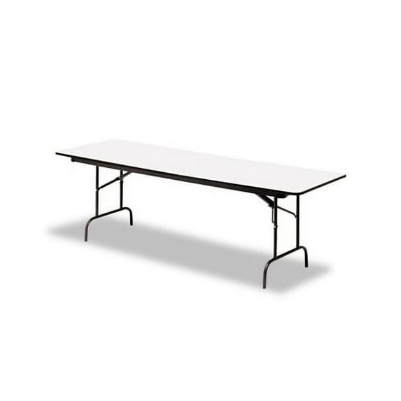 Iceberg Premium Wood Laminate Folding Table, 30"x72", Gray/Charcoal