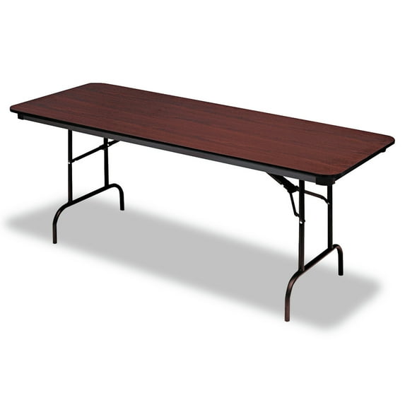 Iceberg Premium Wood Laminate Folding Table, 30"x72", Mahogany