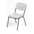 thumbnail image 1 of Iceberg Rough 'N Ready 4-Pack Stack Chair, Platinum with Silver Frame, 1 of 2