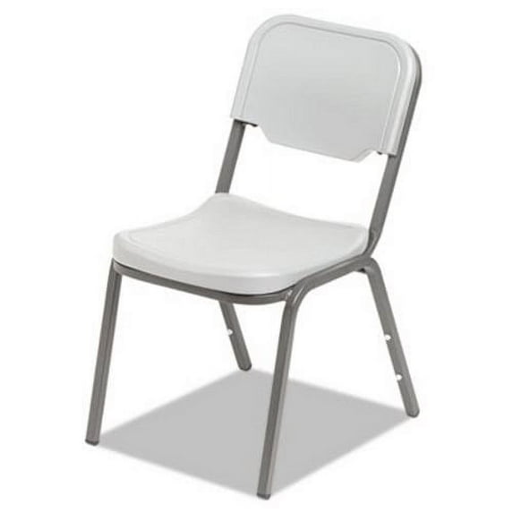 Iceberg Rough N Ready Series Original Stack Chair, Platinum, 4 Chairs (ICE64113)