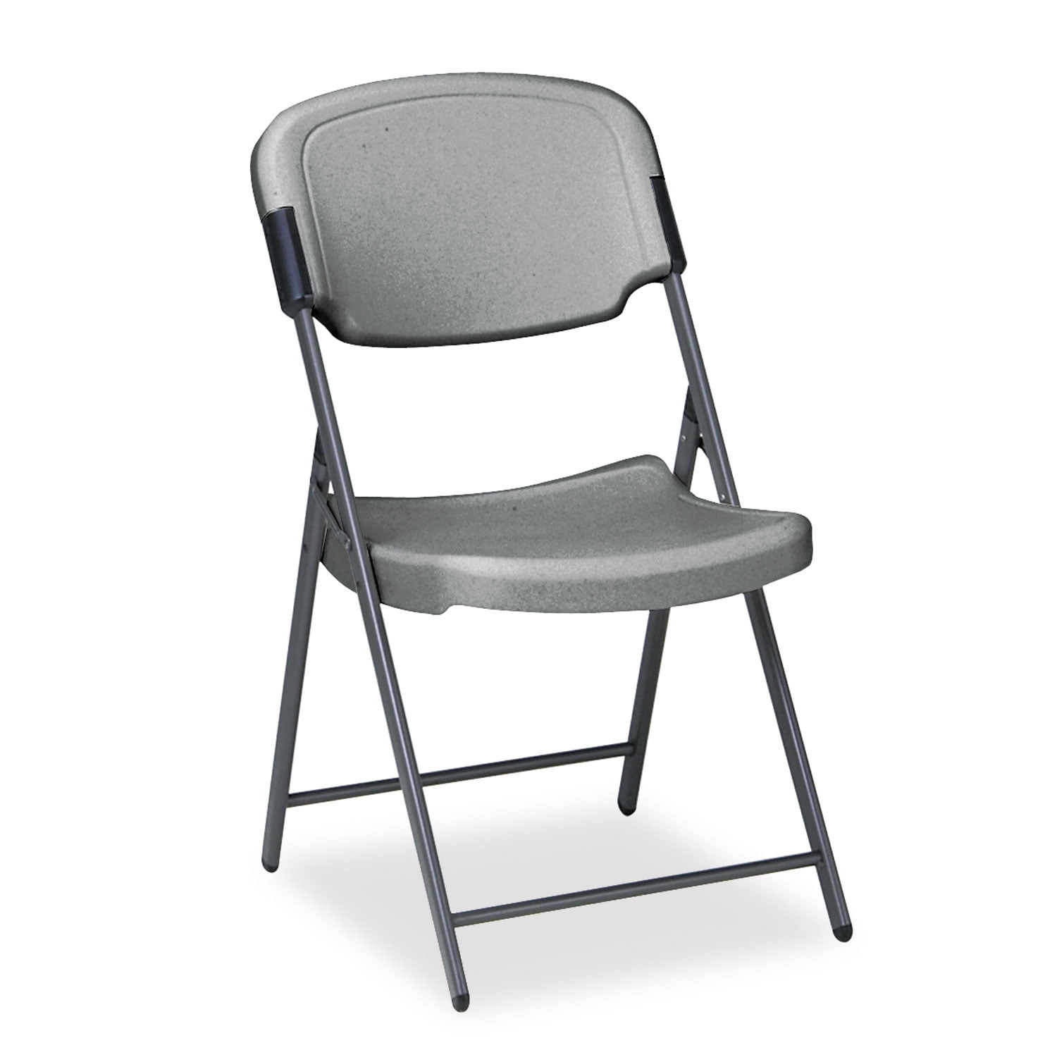 Iceberg Heavy Duty Plastic Foldable Office Chair, Charcoal Seat/Back ...