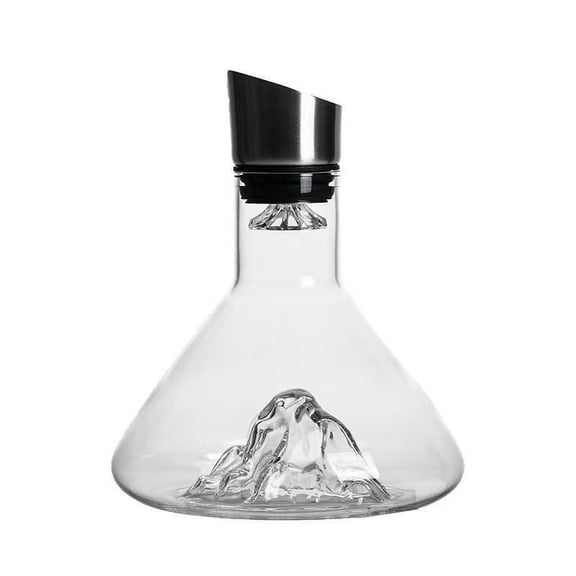 Iceberg Shape Decanter, Crystal Glass Red Wine Wake Upwine Dispenser, for Household Kitchen Bar, Gift for Man