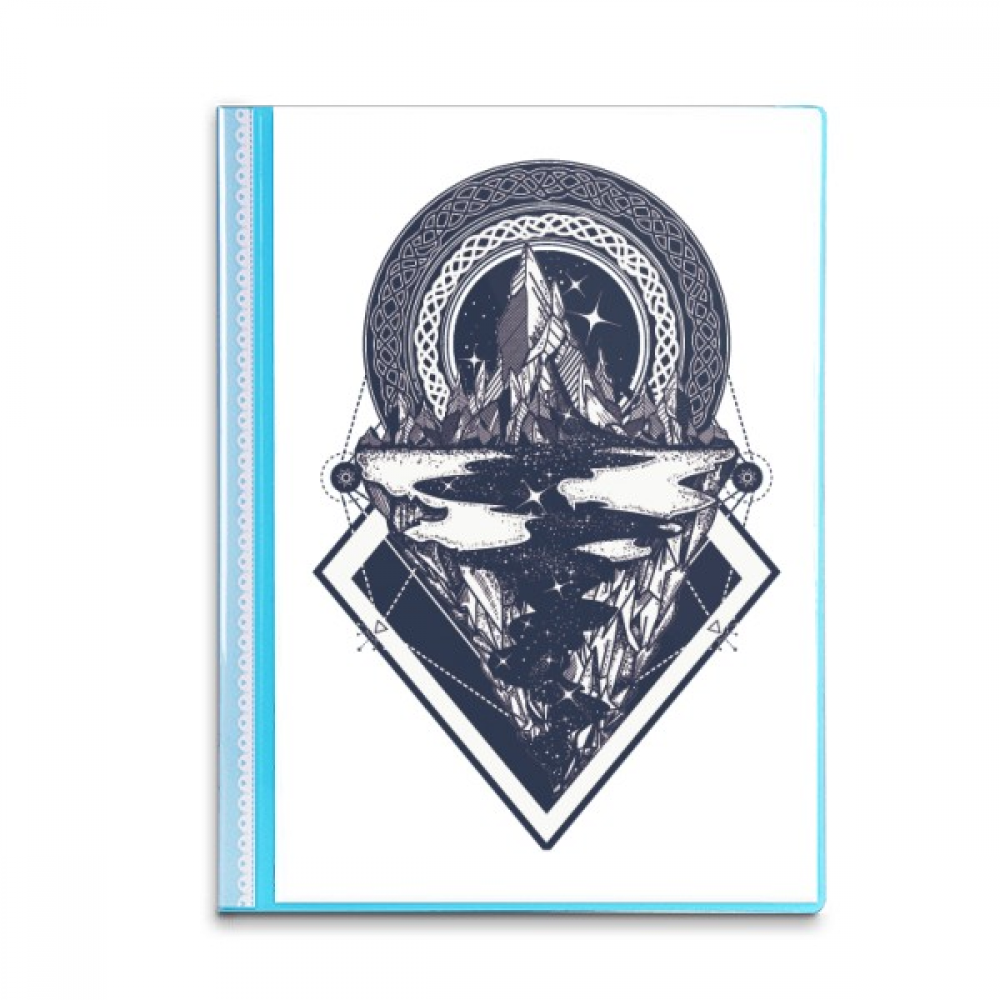 Drawing Pattern Protector Iceberg Starry Sky Stream Art Pattern Book Sheet Protectors Portfolio ...