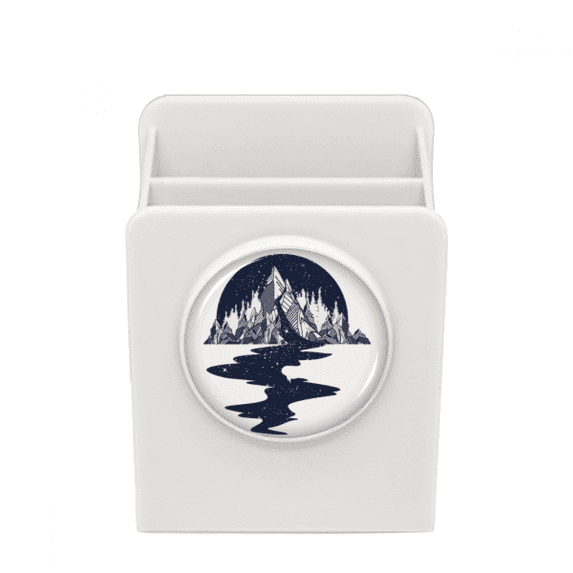 Iceberg Stream Stars Art Pattern Desk Pencil Holder Cup Pen Organizer