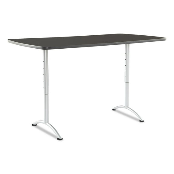 Iceberg Utility Table Rectangle Top - 72" Table Top Length x 36" Table Top Width - Assembly Required - Graphite