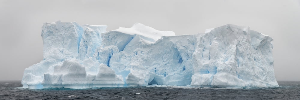 Iceberg in Gerlache Strait Antarctica Canvas Art - Panoramic Images (27 x 9)