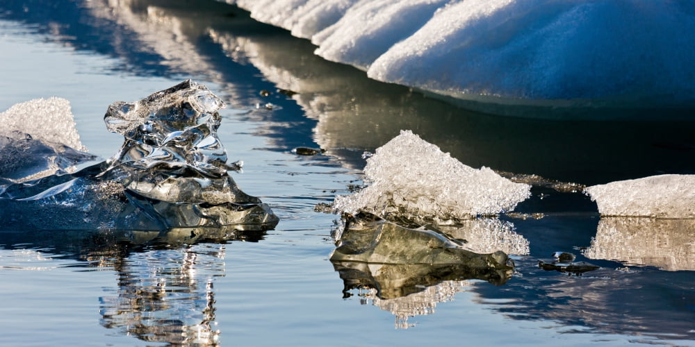 Icebergs Jokulsarlon Glacial Lagoon Breidamerkurjokull Vatnajokull Ice Cap Iceland Canvas Art - Panoramic Images (9 x 27)