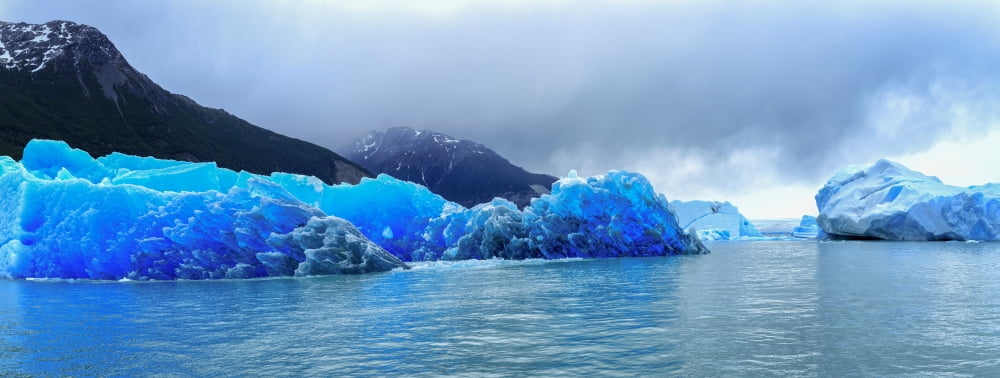 Icebergs of Upsala Glacier Southern Patagonian Ice Field Los Glaciares National Park Santa Cruz Province Patagonia Argentina Canvas Art - Panoramic Images (6 x 15)