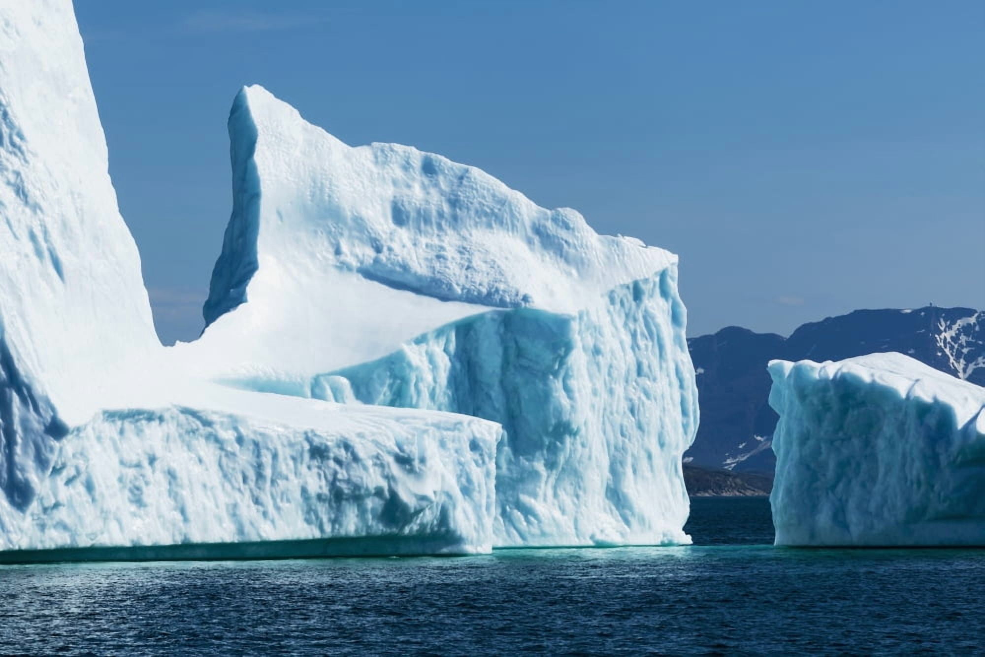 Icebergs along the coast North of Nain Labrador Canada Canvas Art - Carl Bruemmer Design Pics (38 x 24)