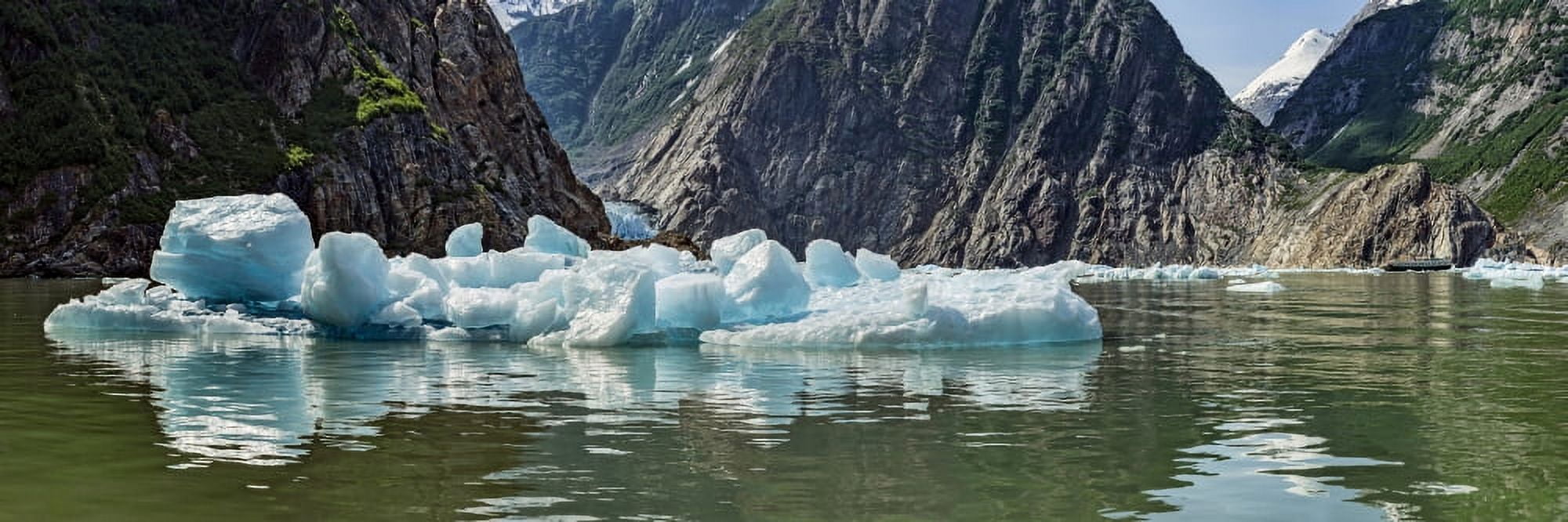 Icebergs floating on water of Tracy Arm Fjord Southeast Alaska Alaska USA Canvas Art - Panoramic Images (27 x 9)