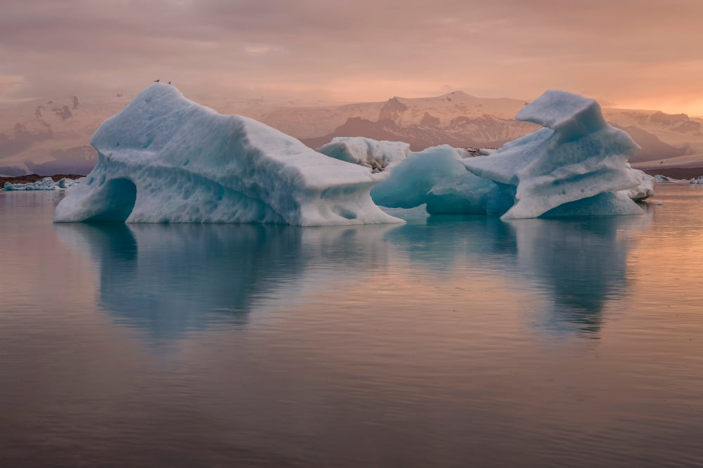 Icebergs on the Jokulsarlon Glacial Lagoon Breidamerkurjokull Vatnajokull Ice Cap Iceland Canvas Art - Panoramic Images (36 x 12)