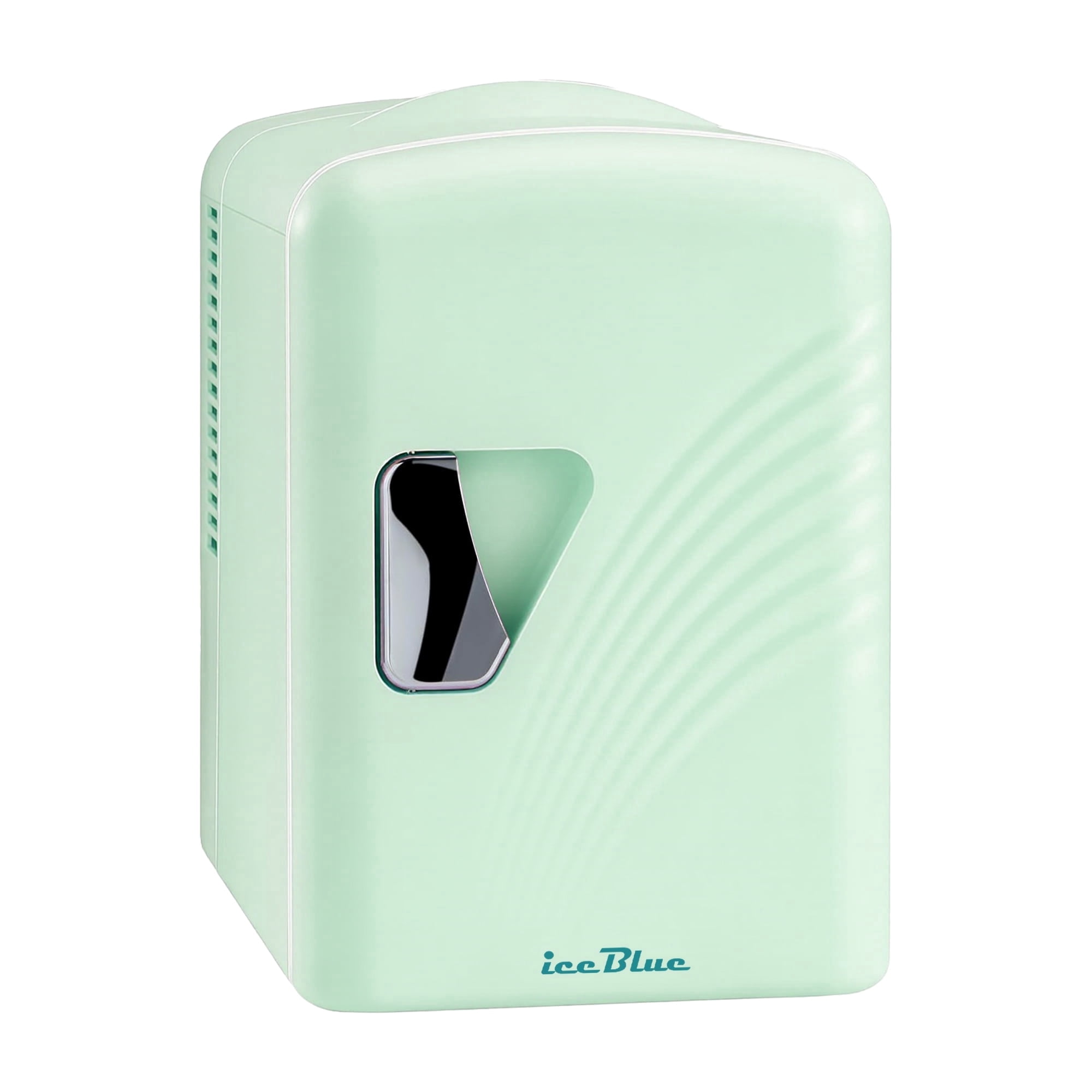 Iceblue 4L/6Can Mini Fridge, Portable Skincare Refrigerator, Small Cooler, Retro Design, Wave Patterns