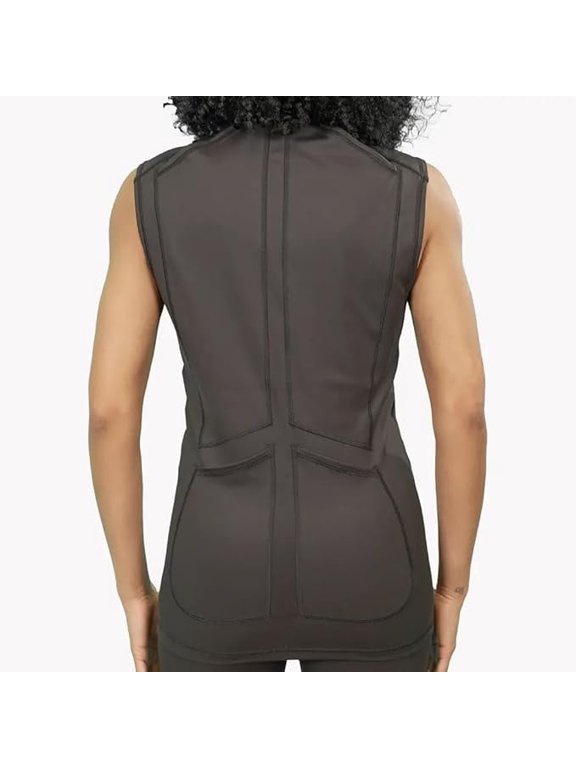 Compression Sleeveless Shirt with 4 Ice Pack Gels for Back Cold Therapy, Recovery & Inflammation Reduction