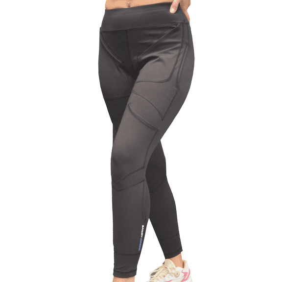 Icebod Active Women’s Long Compression Pants with Ice Gel Packs for Thighs, Knees & Shins, Cold Therapy for Recovery