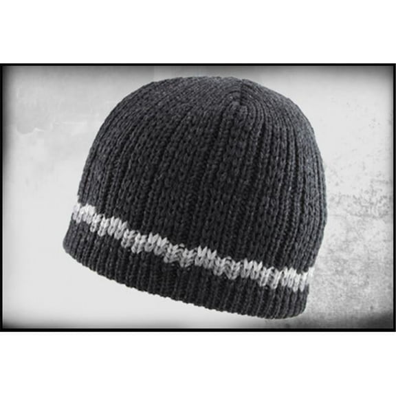 Icebox Dohm Check Stripe Winter Hat - Pepper - Medium-Large