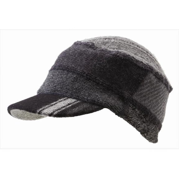 Icebox Xob 863-13 Knit Cap Standard Visor - Black & Grey, Medium-Large