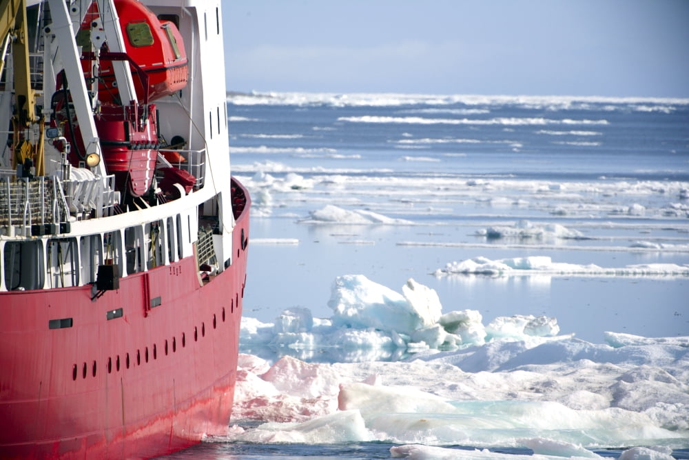Icebreaker Ship Canvas Art - Richard Wear Design Pics (34 x 22)