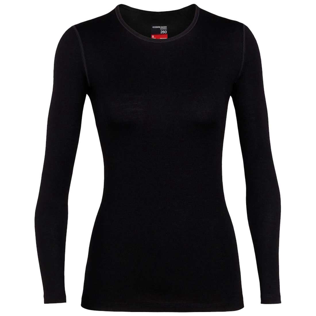 Haut Manches Longues Icebreaker 260 Tech LS - Laine Mérinos Grindstone Heather, Taille XL Femme