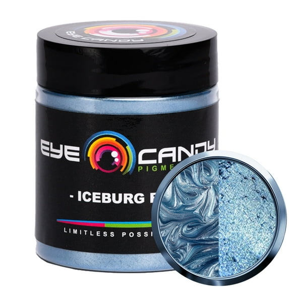 Iceburg Blue Mica Powder Pigment (25g) for DIY Crafts: Woodworking, Resin, Soap, Paint, and More