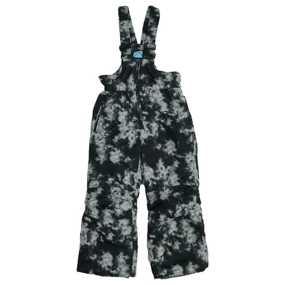 Iceburg Boys Black & Gray Tie Dye Snow Bibs Ski & Snowboard Pants Small (4/5)
