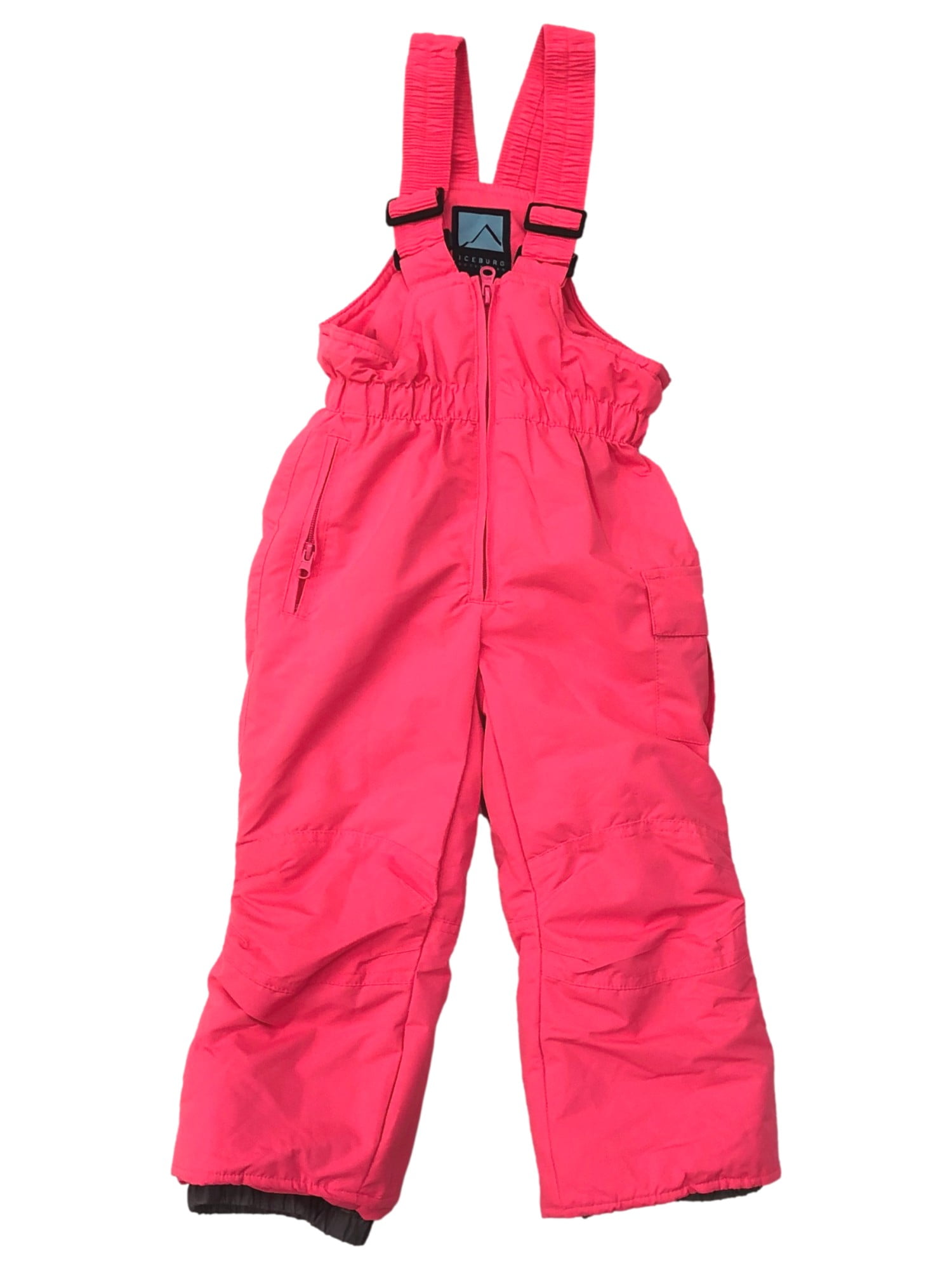 Iceburg Girls Colorful Neon Hot Pink Snow Bibs Ski Pants Small (4