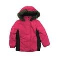 thumbnail image 1 of Iceburg Little Girls Pink Black Ski Jacket Hooded Winter Snow Coat Small (4-5), 1 of 2