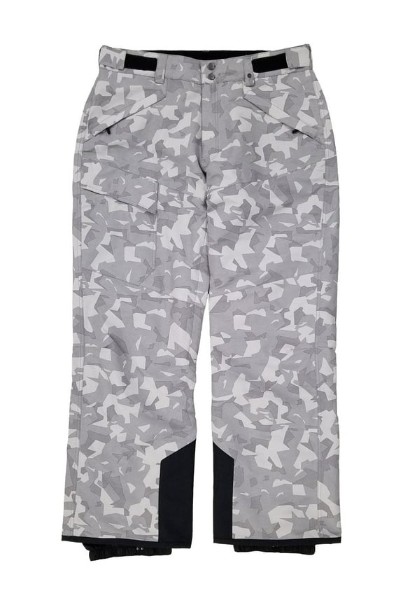 Mens Gray Camouflage Insulated Outdoor Ski Snow Snowboard Pants Large