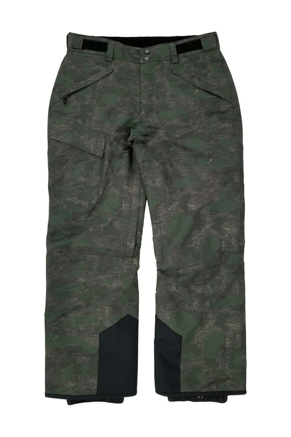Mens Green Camo Insulated Outdoor Ski Snow Snowboard Pants Large