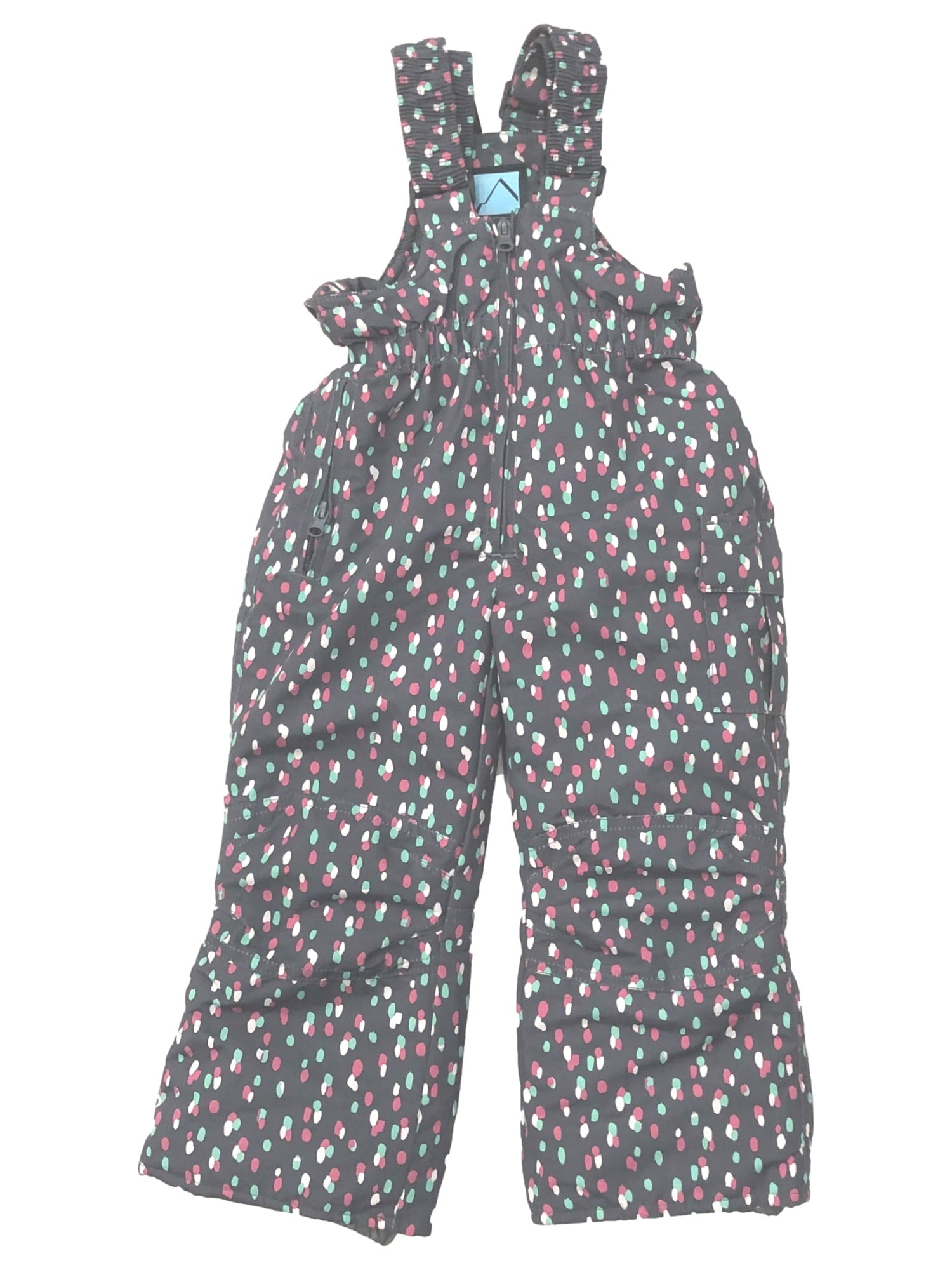 Iceburg Toddler Girls Colorful Gray Polka Dot Snow Bibs Ski Pants