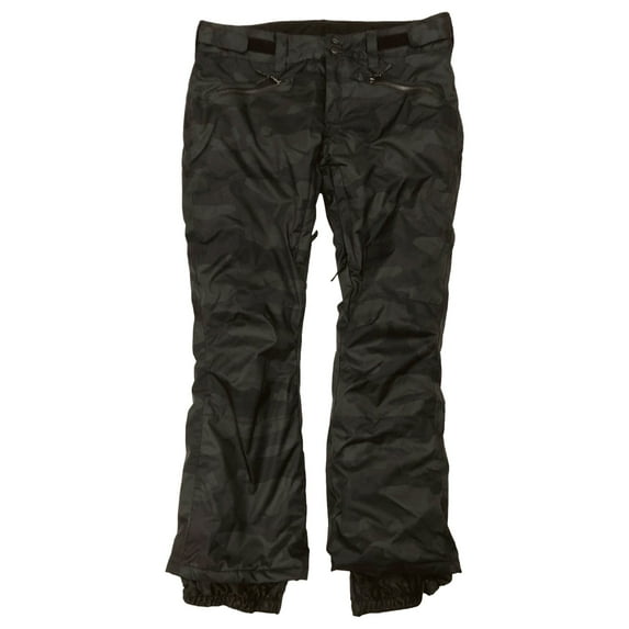 Iceburg Womens Green & Black Camouflage Camo Snow & Ski Snowboarding Pants Large