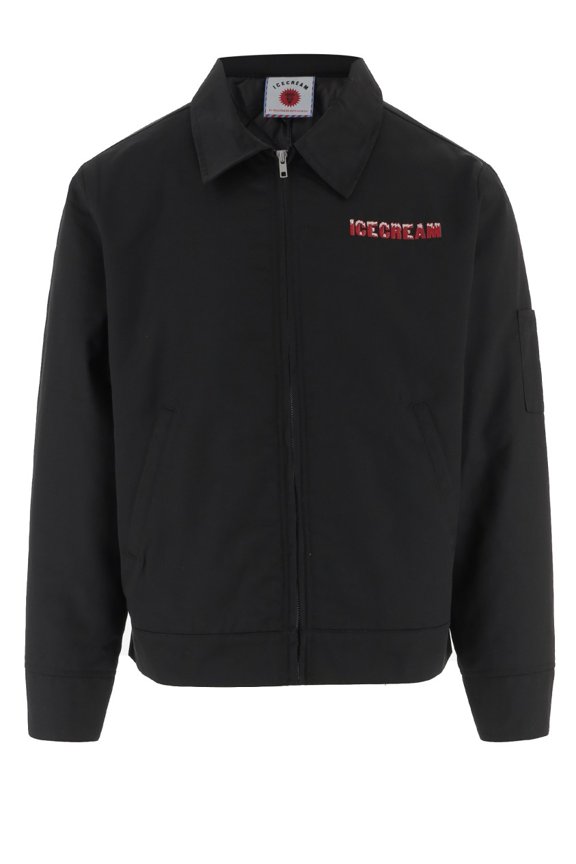 Black Drippy Quilted Nylon Jacket (Men's)