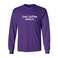 thumbnail image 1 of Iced Coffee Addict Adult Long Sleeve T-shirt, 1 of 3
